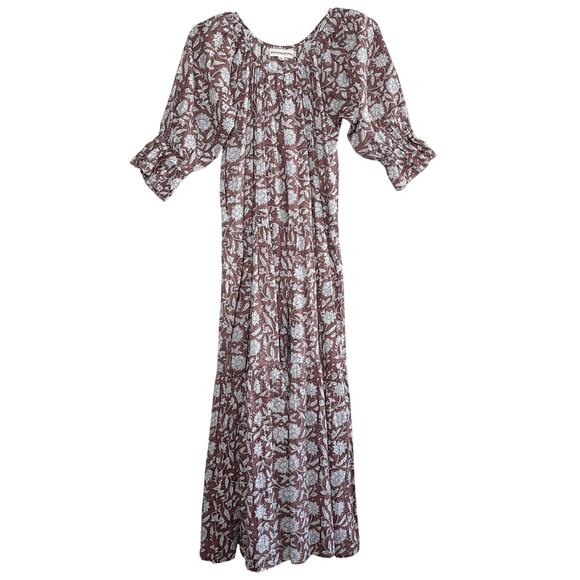 DOI Sahana Gown Maxi Dress Brown Floral Print - Picture 4 of 13
